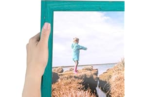 ArtToFrames 19x23 inch Turqoise Rustic Barnwood Wood Picture Frame, 2WOM0066-1343-YAQU-19x23