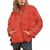 Huaqiao Womens Quilted Puffer Jackets Lightweight Zip up Short Winter Coat with Pockets