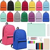 Biubiubulu 14 Pack 17" Multicolor Backpacks with 518Pcs School Supply Kits | Back to School Backpack Supplies Kits w/ Pencils Pens Erasers Ruler Sharpener Storage Bag for Elementary Middle High School