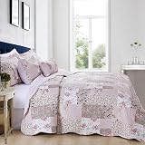 B&B Zurich Patchwork Bedspread Set 100% Cotton Filling Quilted Comforter view 7