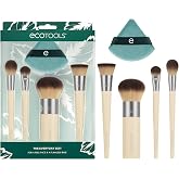 EcoTools The Everyday Edit 5-Piece Makeup Brush Set, Makeup Accessories | Makeup brushes and makeup applicators for blush, bronzer, and highlighter; plush fibers, soft synthetic bristles
