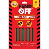 Luster Leaf Fend Off Mole and Gopher Organic Odor Tubes, White, 12 pack