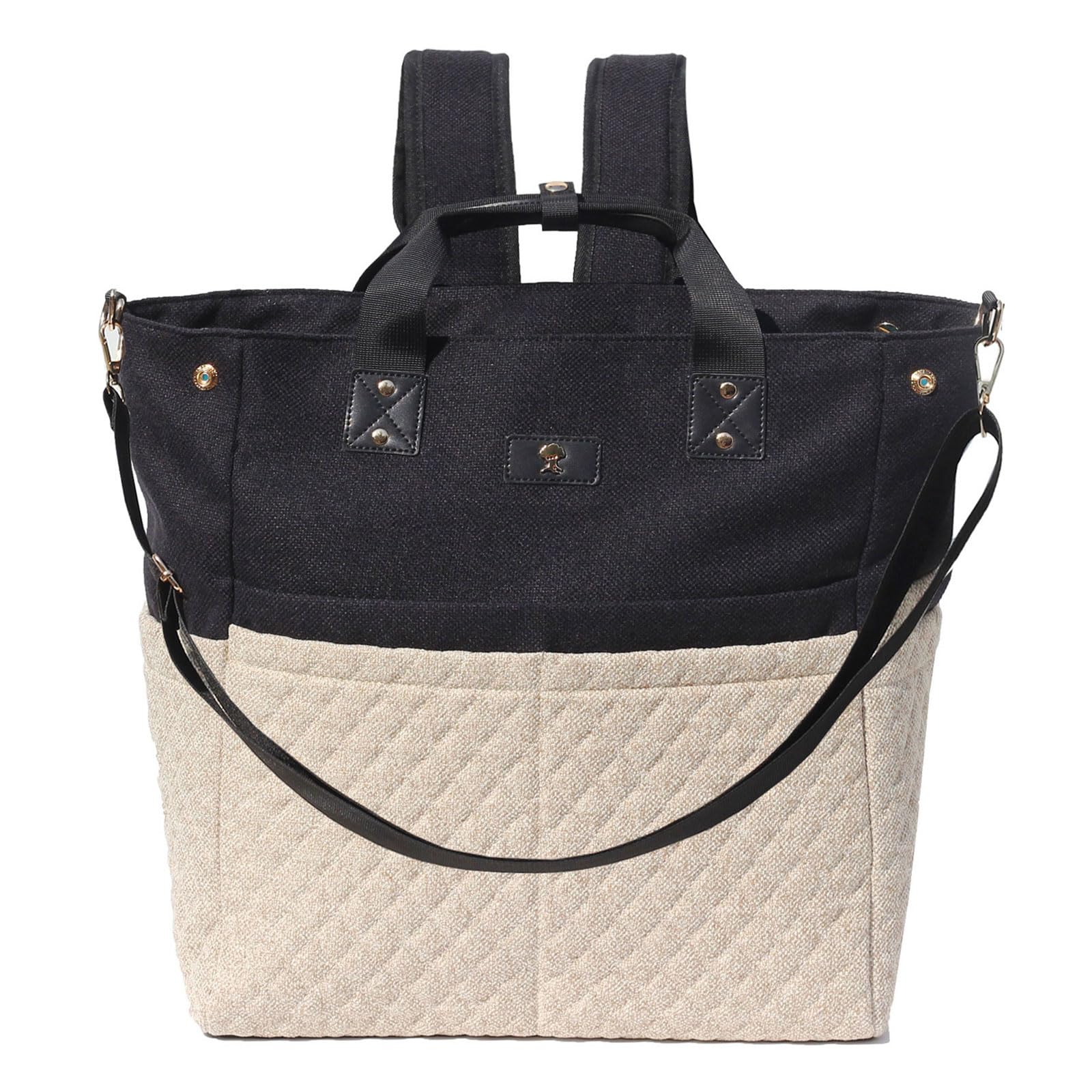 Photo 1 of ESVAN Diaper Tote Bag Totepack Backpack Crossbody Bag 3 in 1 for Women Laptop Backpack Multifunctional with Insulated Pockets (Linen Beige)