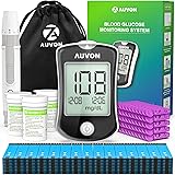 AUVON Blood Glucose Monitor Kit with 150 Glucometer Strips and 50 30G Lancets, 1 Lancing Devices, I-QARE DS-W Diabetes Testin