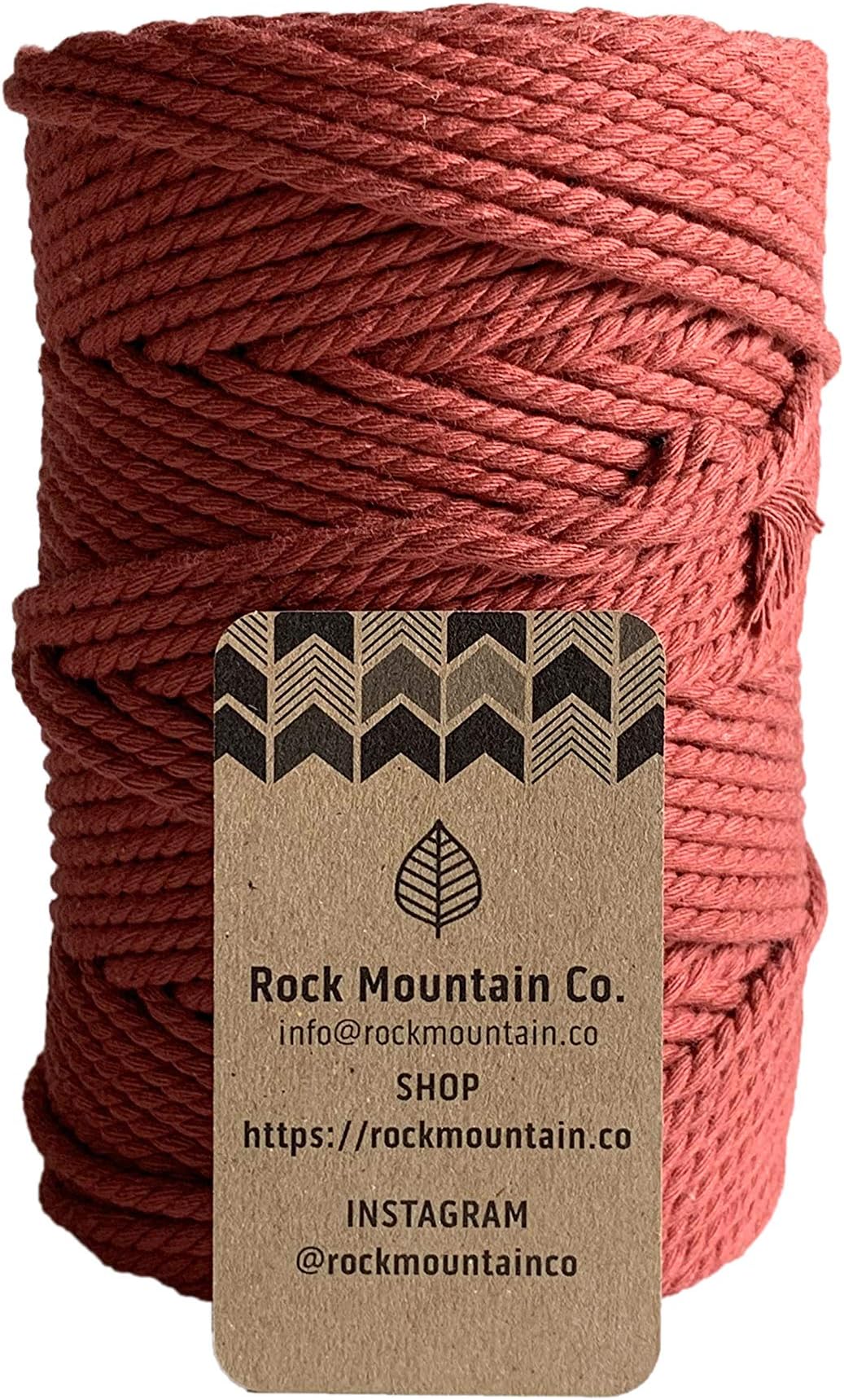 4mm 3 Strand Twisted Macrame Rope - Chili Red