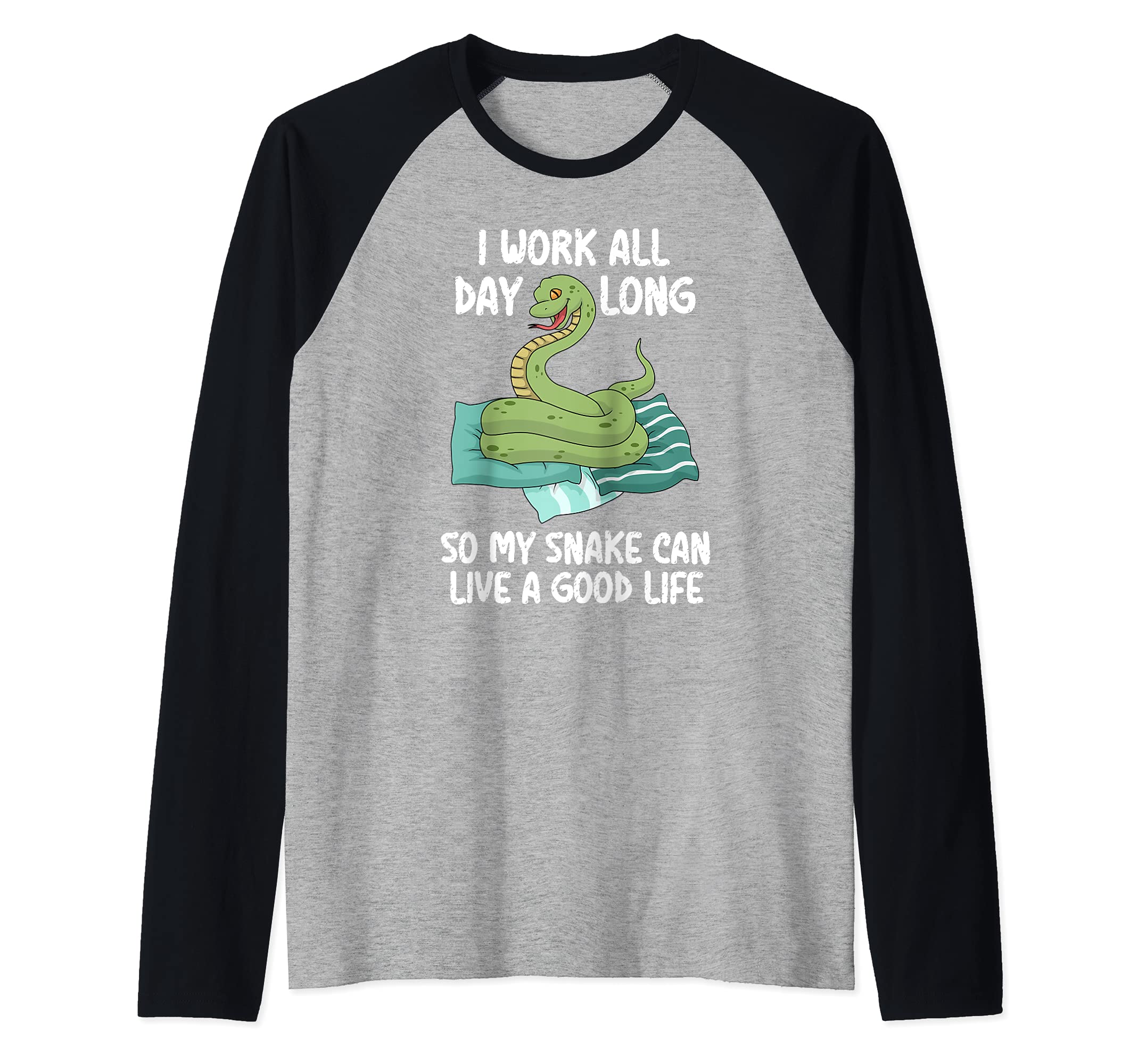 Snakes Herping Herpetology Reptile Hognose Snake Raglan Baseball Tee