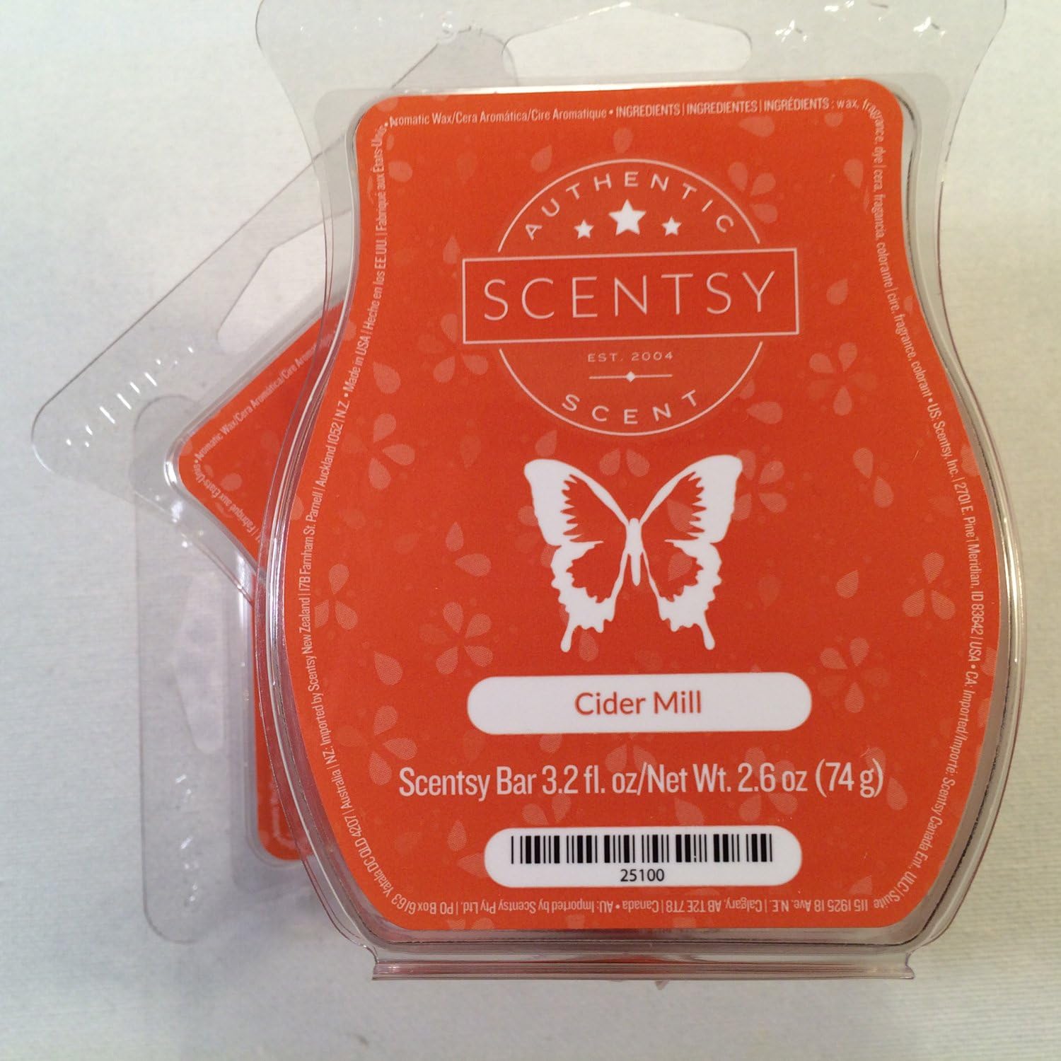 Scentsy, Cider Mill, Wickless Candle Tart Warmer Wax 3.2 Oz Bar, 3-pack (3)
