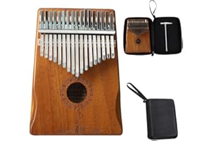 kalimba thumb piano 17 key mdkaba finger piano instrument with waterproof protective box (wood)