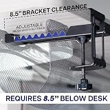 VIVO 91cm Under Desk Mesh Cable Net Organizer Clamp-on Wire Management Black view 5