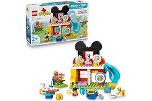 LEGO DUPLO Disney Mickey Mouse Clubhouse with Minnie & Pluto Building Toy - Fine Motor Skill Toy for Toddlers, Ages 2+ - Mick