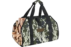 Yoblink Firewood Carrier,39 * 18in Canvas Wood Carrier for Firewood,Log Carrier for Firewood With Handles