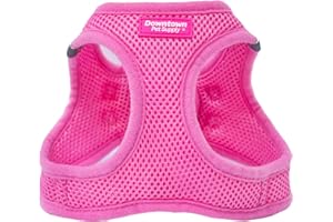 Downtown Pet Supply Step-in Dog Harness – No Pull, Adjustable Padded Mesh with Reflective Trim, Secure Buckle Strap – Comfortable & Breathable Small Dog Harness, Small, Pink