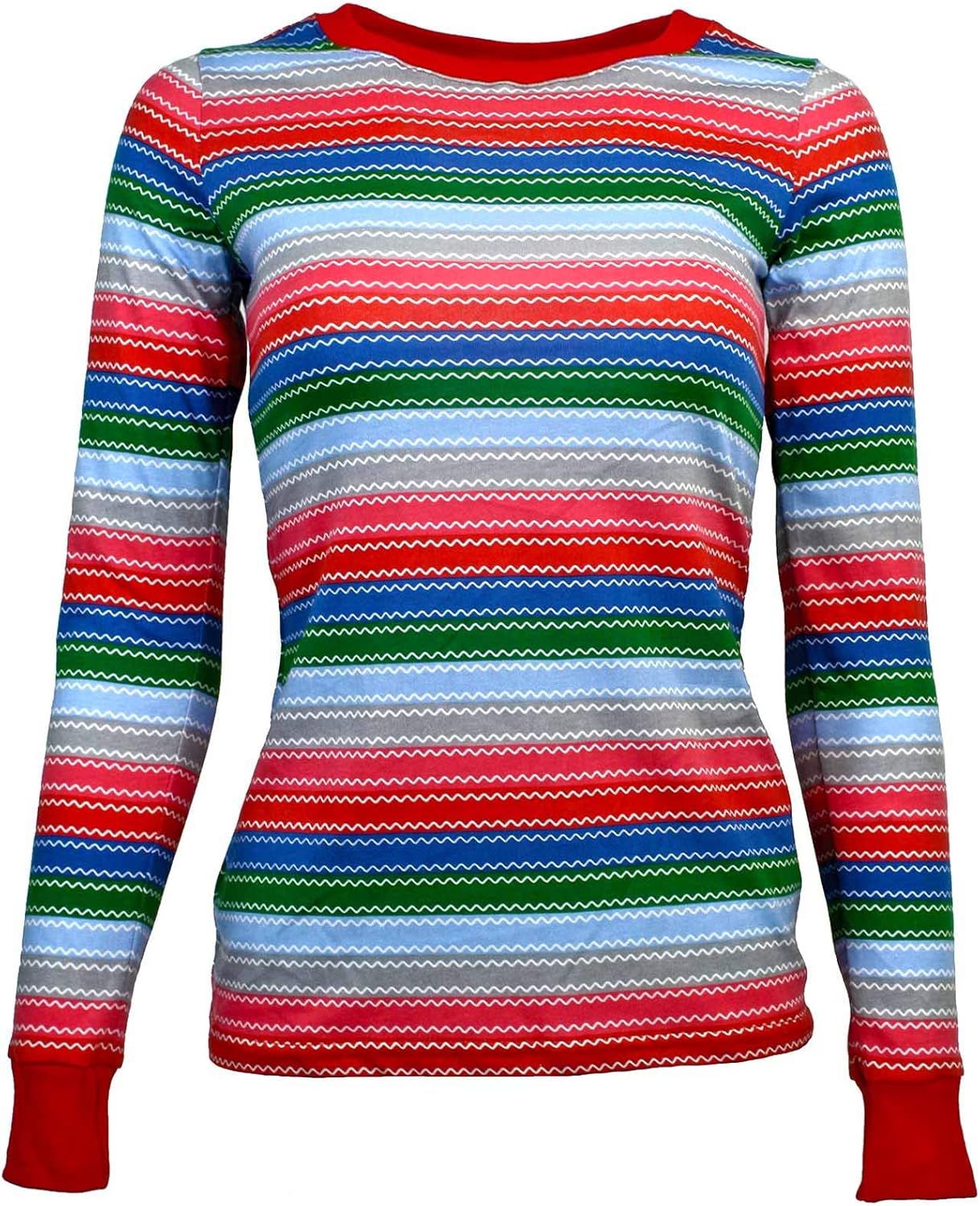 Women's Rainbow Striped Horror Good Buddy Halloween Costume Long Sleeve ...