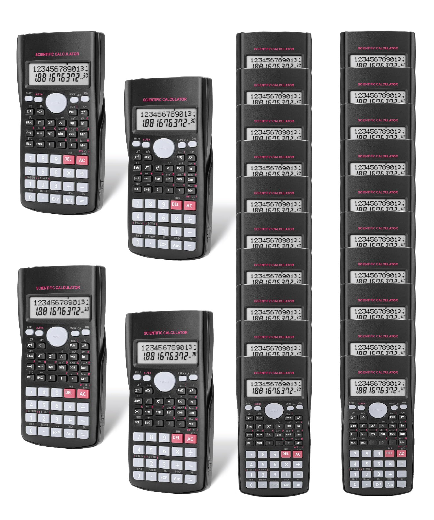 Photo 1 of Mr. Pen- Scientific Calculators, 24 Pack, 2 Line, 240 Functions, 12 Digit Math Calculator Scientific with Protective Hardcover Bulk