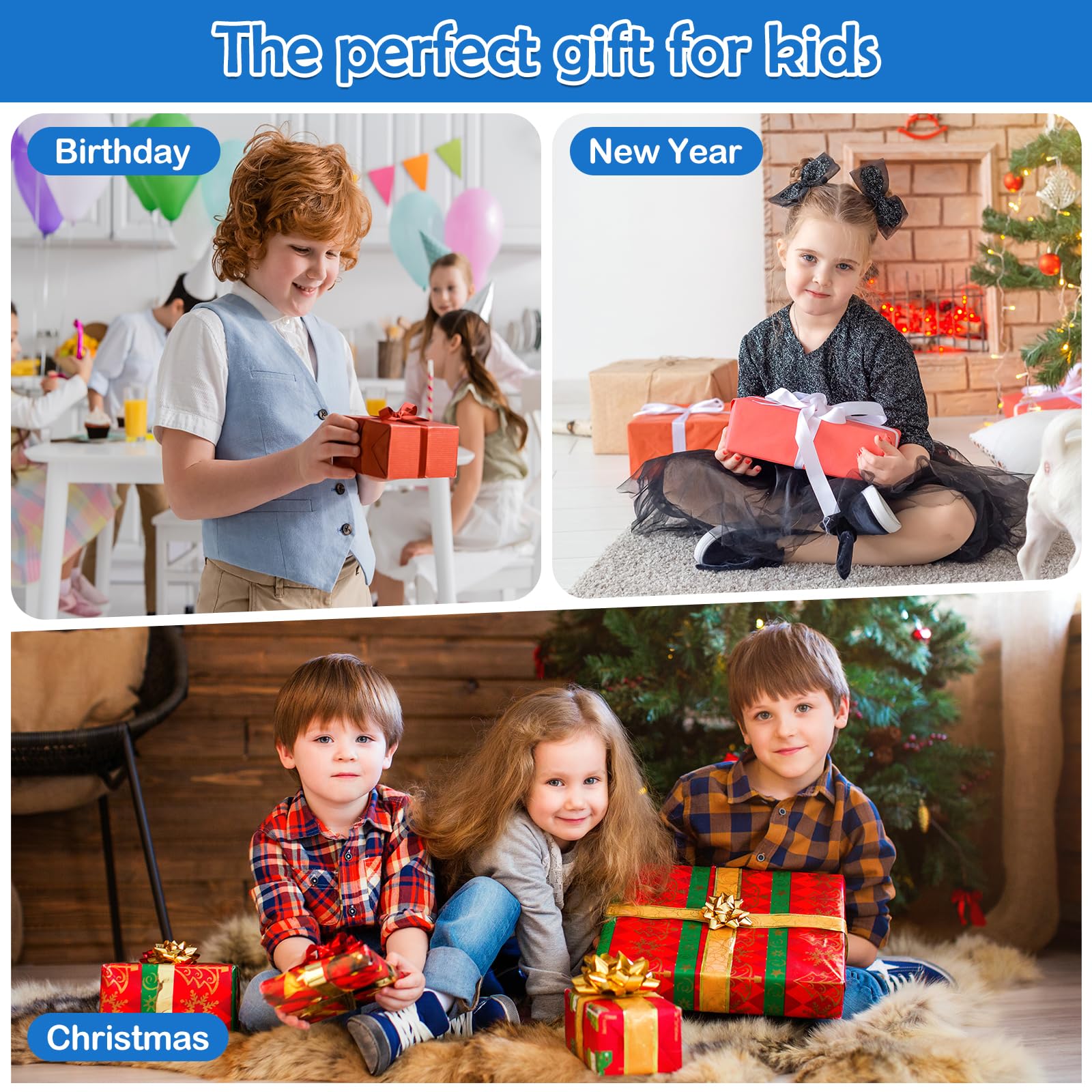 16 Bit Handheld Game for Kids, 3.0'' Large Screen Retro Gaming Player,...