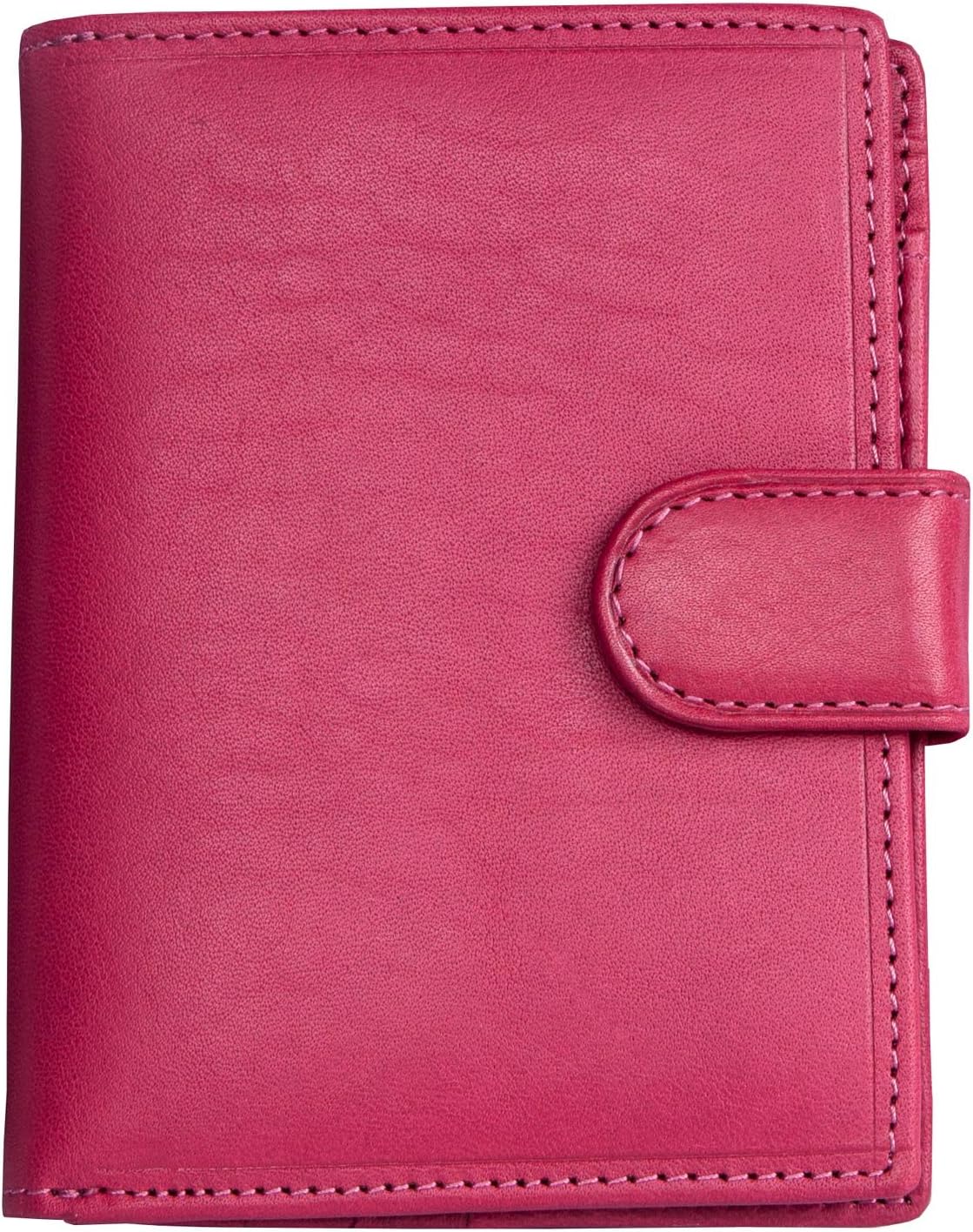 IL GIGLIO Women's Compact Size Genuine Leather Wallet Soft Without Any Logos and Markings Pink