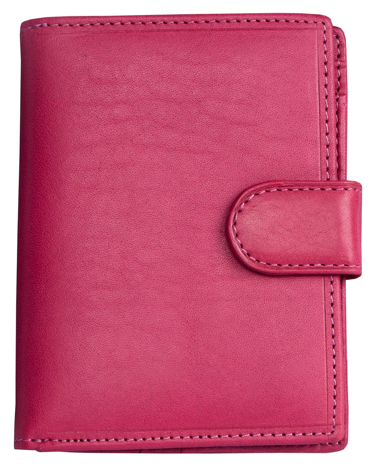 IL GIGLIO Women's Compact Size Genuine Leather Wallet Soft Without Any Logos and Markings Pink