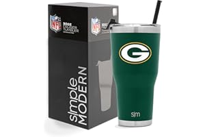 Simple Modern Officially Licensed NFL Tumbler with Flip Lid and Straw Insulated Stainless Steel Cup | Cruiser Collection | 30oz