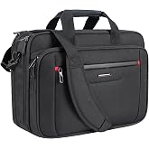 VANKEAN 17.3" Expandable Laptop Briefcase for Travel &amp; Business | Multi Functional Compartment,Padded Shoulder Strap,Convenient Luggage Strap,Water-Repellent Fabric,Padded Laptop Compartment