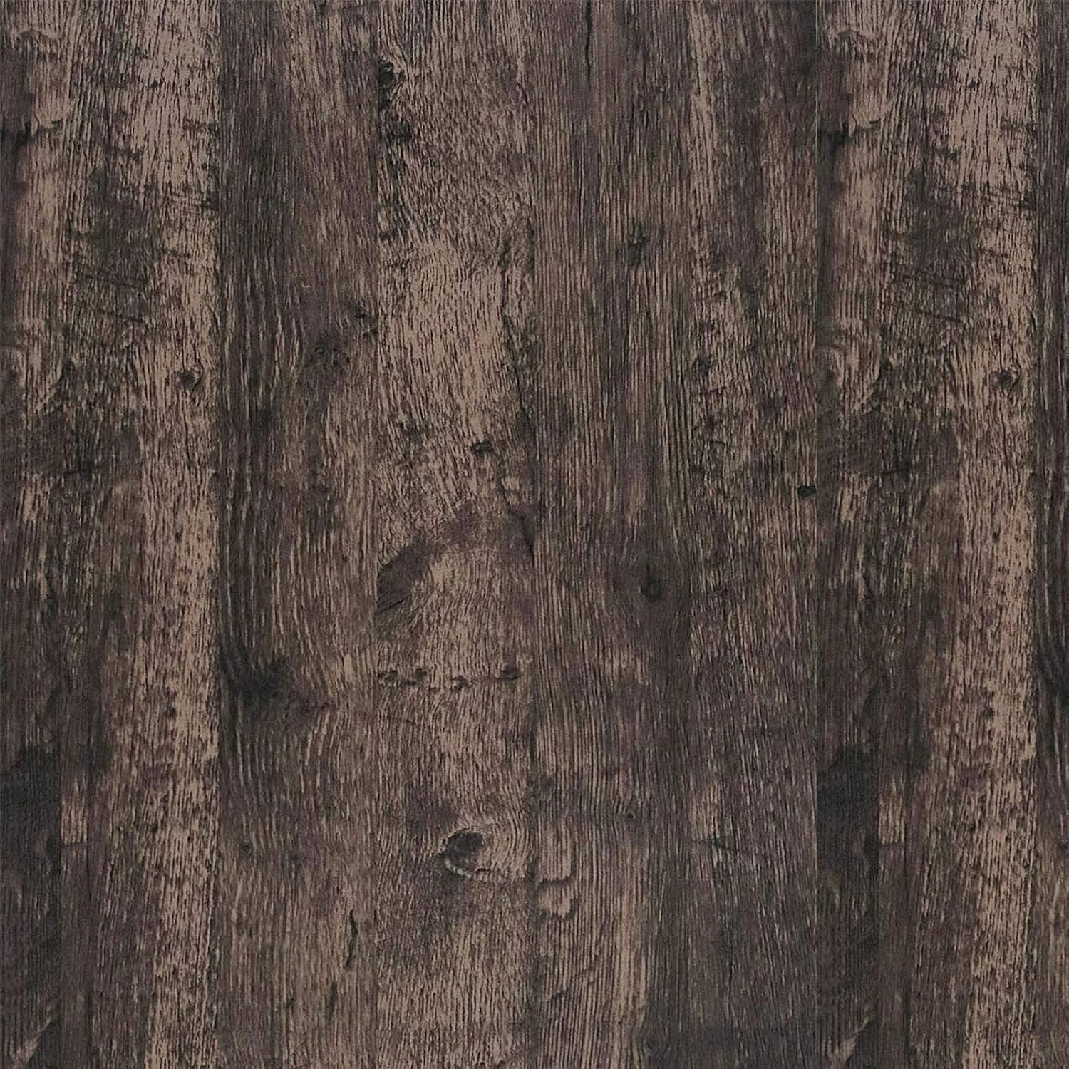 45CM×500CM Brown Wood Effect Wallpaper Self Adhesive Brown Wood Grain