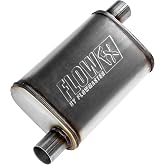 Flowmaster Flow FX Chambered Muffler &ndash; 2.25" Offset In / 2.25" Offset Out | Flow FX, Moderate Sound, Stainless Steel, Affordable Performance for Modern trucks, Muscle Cars &amp; Daily Drivers (71235)