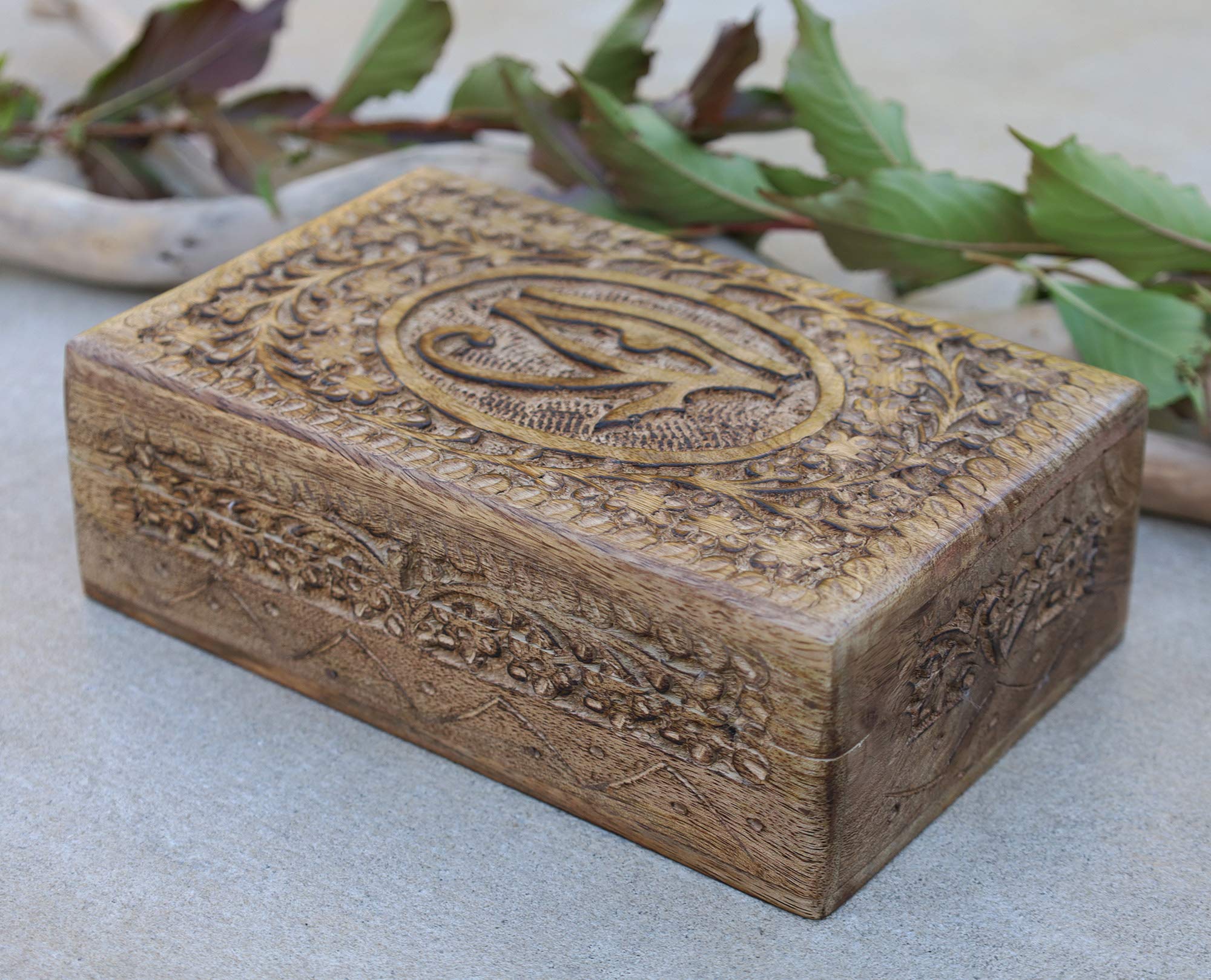 Buy Egyptian Eye of Horus Hand Carved Jewelry Trinket Keepsake Wooden