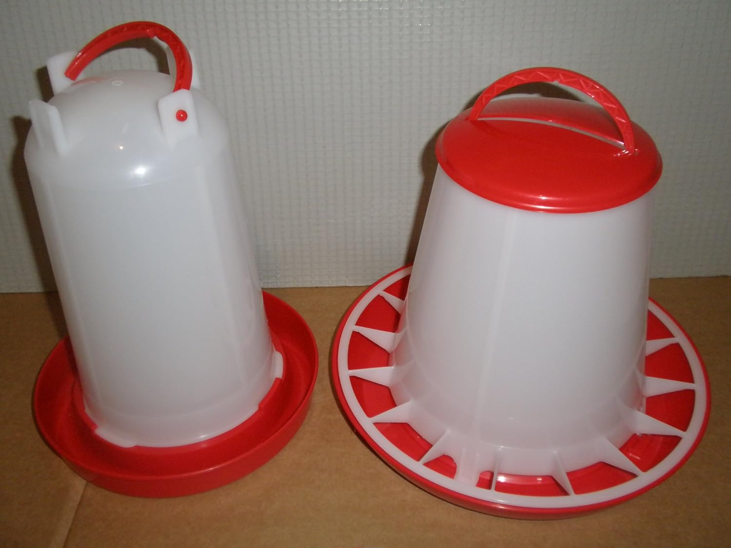 3 kg Plastic poultry chicken feeder & 3 litre plastic poultry drinker