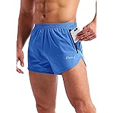 Pudolla Men’s Running Shorts 3 Inch Quick Dry Gym Athletic Workout Shorts for Men with Zipper Pockets