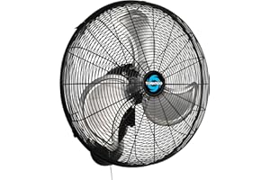 Tornado 20" Pro Series High Velocity Oscillating Wall Mount Fan – Heavy-Duty Metal Fan for Industrial, Commercial & Residential Use – 3 Speeds, 5250 CFM, UL Safety Listed