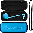 Otamatone Official Case (Regular - 10.7 inch) Musical Instrument Toy Synthesizer Hard Shell Cover, Smooth Fitted Protective Interior with Official Logo Strap, Inner Zipper Pouch (Blue)