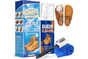 Suede Shoe Cleaner, Professional Shoe Cleaner Removes Stains, Salt, Dirt, Powerful Foam Suede Cleaner Kit for Nubuck, Suede, 