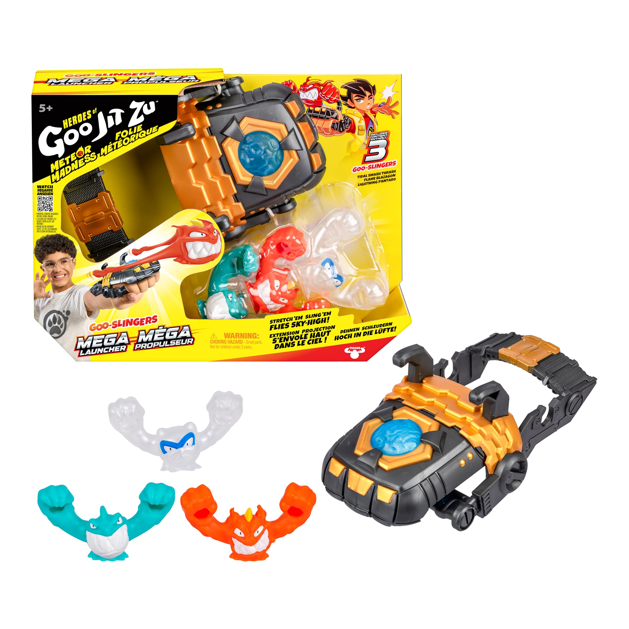 Heroes of Goo Jit Zu Meteor Madness Goo-Slingers Mega Launcher, with 3 Exclusive Goo-Slingers