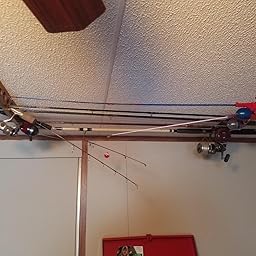 Holds Up Fishing Organized Fishing Wire Horizonal Ceiling Rack For