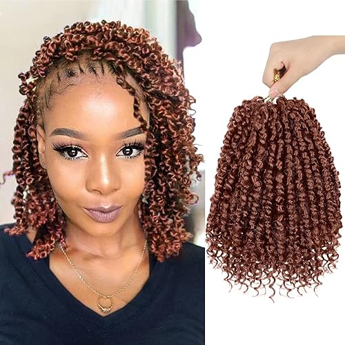 Pre-twisted Passion Twist Crochet Hair 10 Inch Packs Crochet