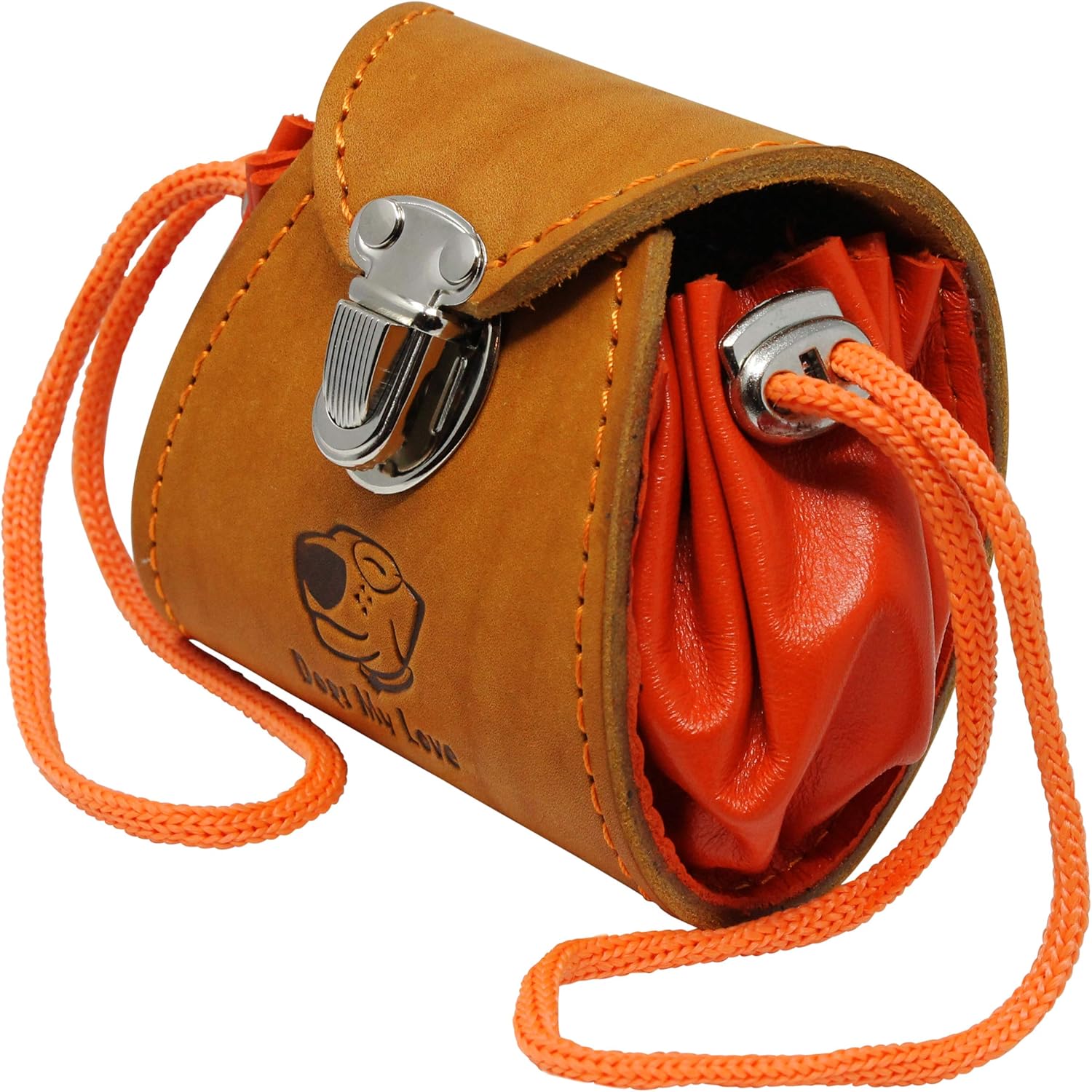 leather dog treat bag