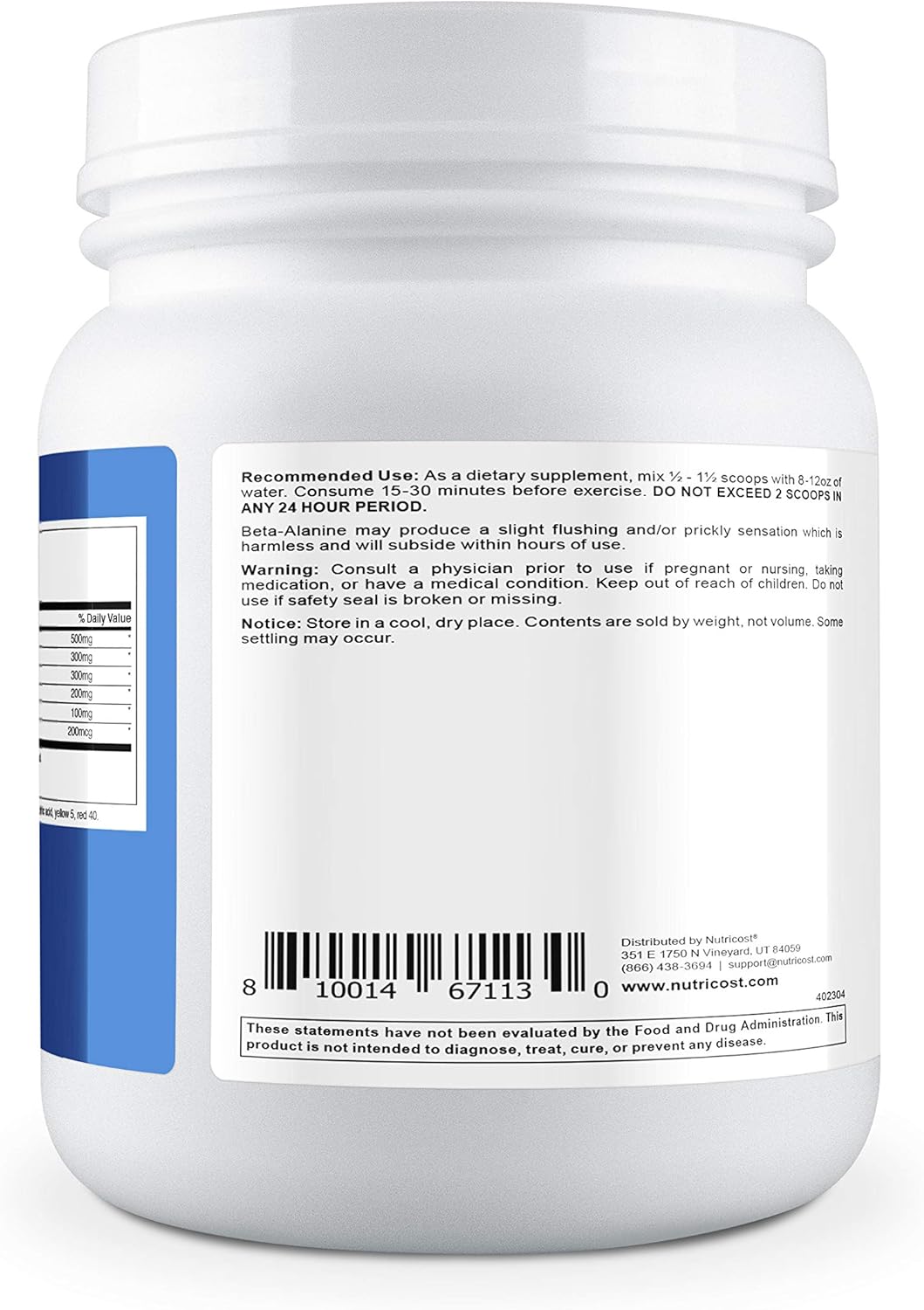 Nutricost Pre-Workout Complex (Peach Mango, 60 Servings): Health & Personal Care