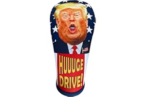 Trump Driver Golf Club Headcover HUUUGE Drive! - MAGA Fun! Easy On/Off, Made in USA by BeeJos - Golf Gift Accessory for 2024!