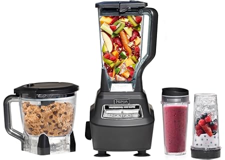 Ninja Mega Kitchen System, 1500W, 72 oz. Full-Size Blender & 8-Cup Food Pro...