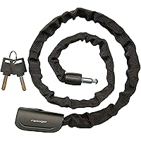 INTEKIN 3.1FT Heavy Duty Chain Lock - 10mm Bike Lock With Disc Lock