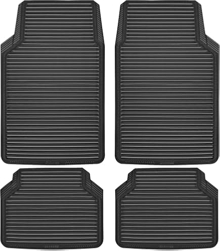 Juego De 4 Alfombrillas De Goma Negras Todoterreno – Ajuste Universal Para Camionetas Y SUVs, Antideslizantes E Impermeables