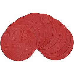 SHACOS Round Braided Placemats Set of 8 Washable 15