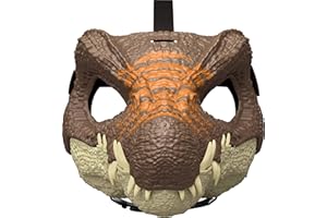 Mattel Jurassic World Rebirth Dinosaur Mask, Role-Play Head Wear, Openable Jaw, Realistic Texture and Color, Adjustable Strap
