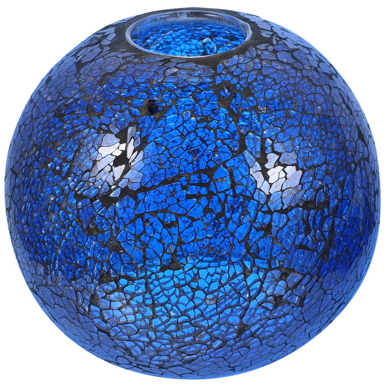 DOITOOL Retro Globe Lampshade 5.91X5.91X5.31 Inch Stained Glass Lamp Shade Cover for Wall Light E26 E27 and Desk Lamp Vintage Indoor Lighting