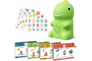 KOKODI Dinosaur Talking Pen with Phonics Cards, Autism Sensory Interactive Game for Kids Ages 2-8 Kindergarten Preschool Learning Activities, ABC 123 Learning Set for Toddler Educational Birthday Gift