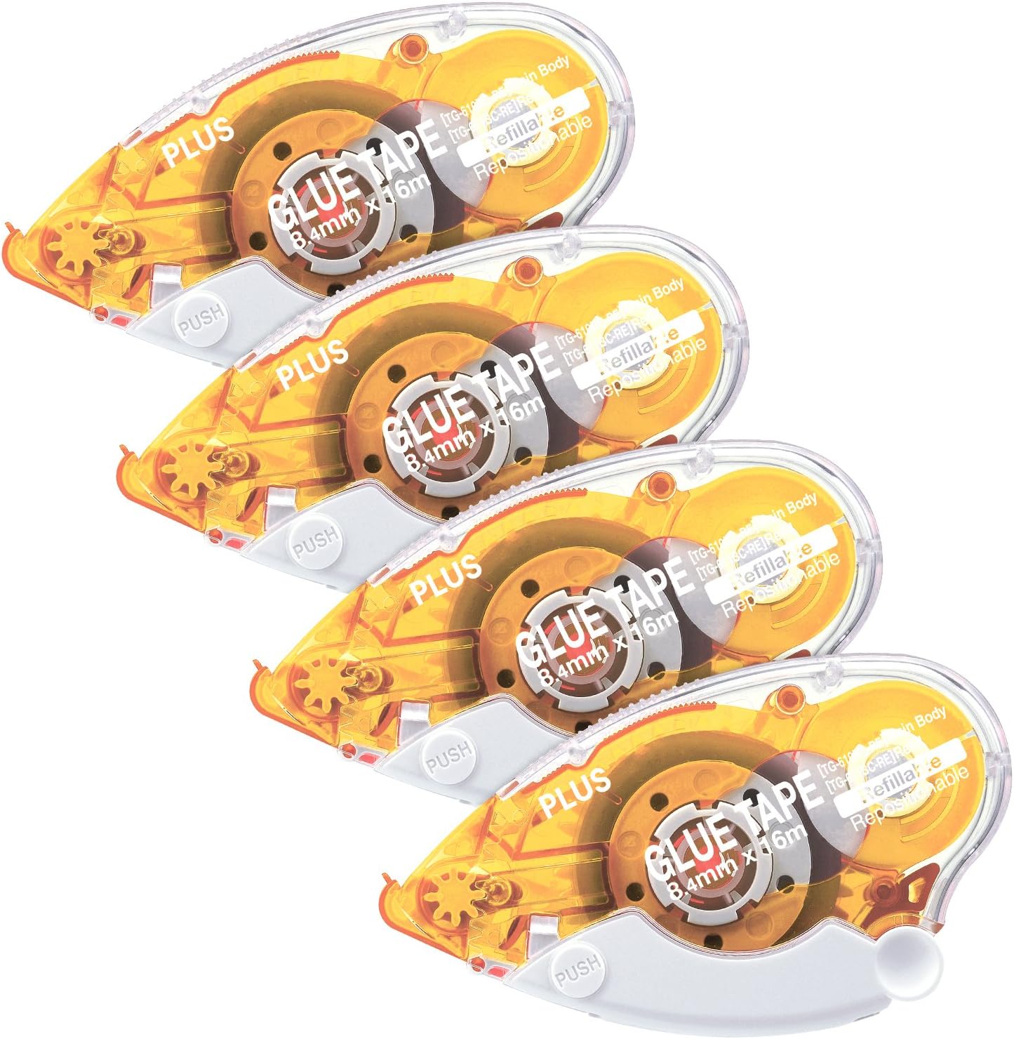 - Plus Corporation Glue Tape Tg-610Bc-Re, Repositionable Adhesive, 4-Pack (60-387)
