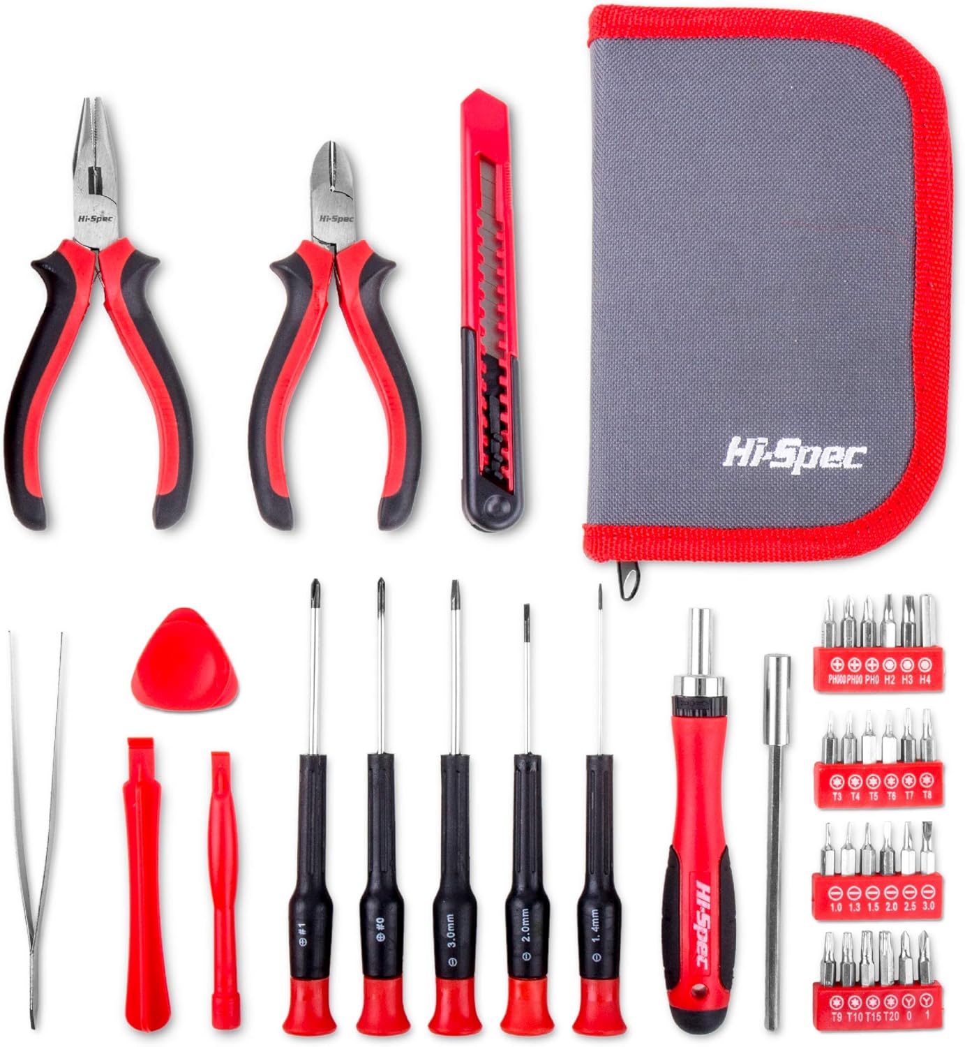 HiSpec 38 Piece Precision Electronics Repair Tool Kit. Ratcheting