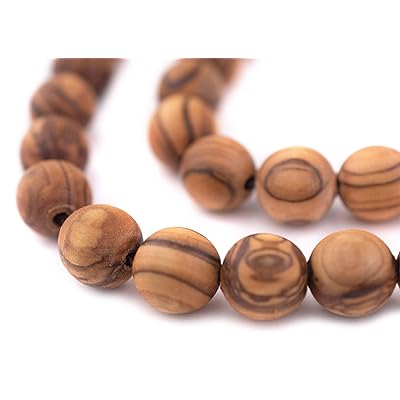 Buy Olive Wood Beads Full Strand Of Round Christian Rosary Prayer Beads The Bead Chest 12mm Natural Online In Turkey B07f28xf7v