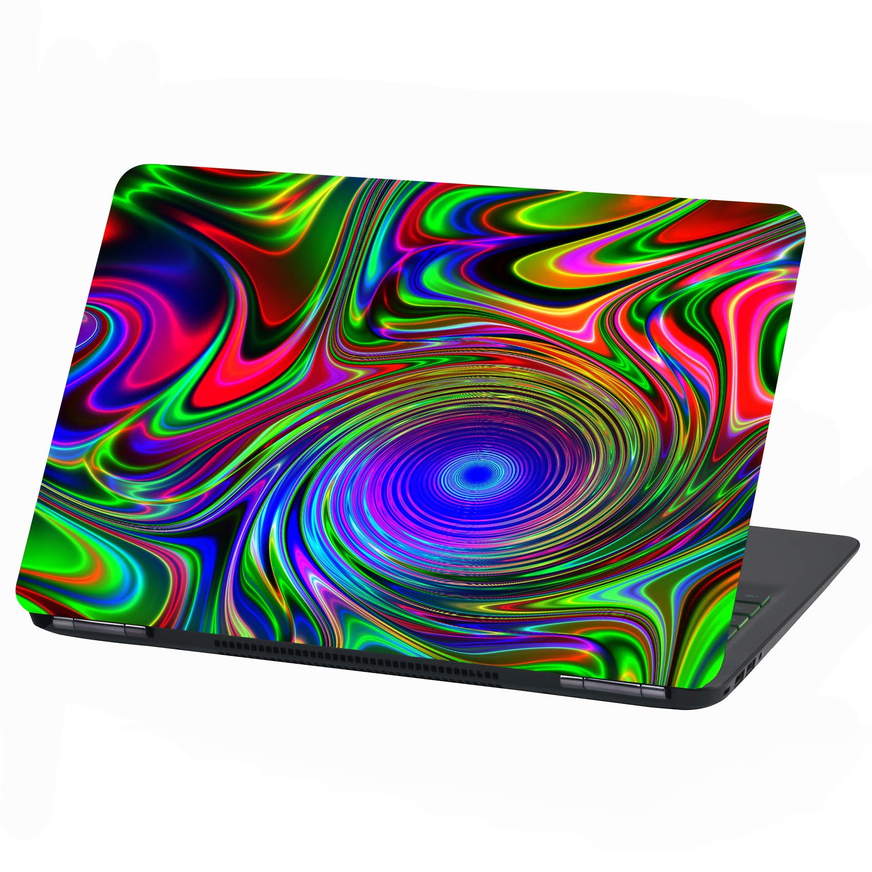 Laptop Film Cover, Abstract Adhesive Film, Notebook Sticker, Protective Cover, Self-Adhesive Vinyl Skin Sticker, 13-14 Inches/33-35 cm, LP16 Neon Psychedelic