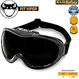 KwikSafety PIT VIPER ANSI Industrial (ANTI-FOG, ANTI-SCRATCH, Snug FIT) Welding Goggles | Shade 5 | Ventilation Infrared Welding Torch Brazing Soldering Flame Cutting Gas Oxy-Acetylene Black