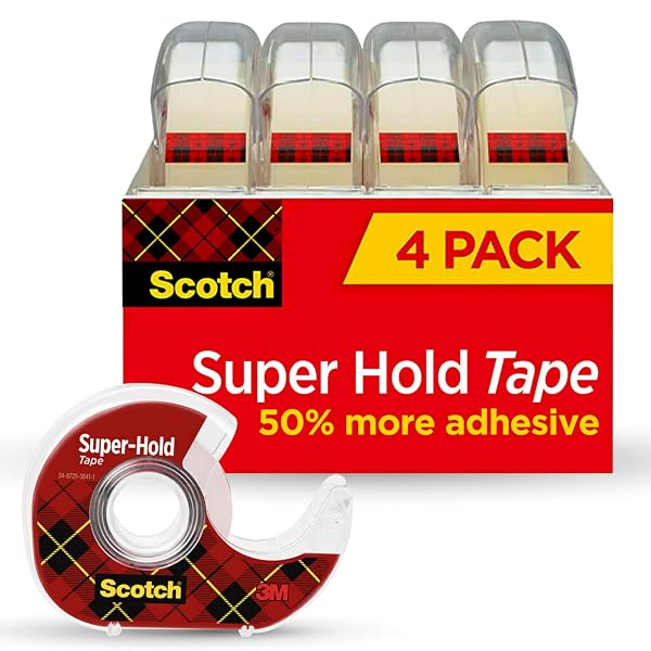 SCOTCH SUPER HOLD, TRANSPARENT, CLEAR GLOSSY FINISH, 4...